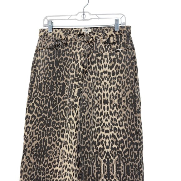 Easel Los Angeles Leopard Print Wide-Leg Cropped Pants SZ S Womens Casual Wear - Picture 14 of 14